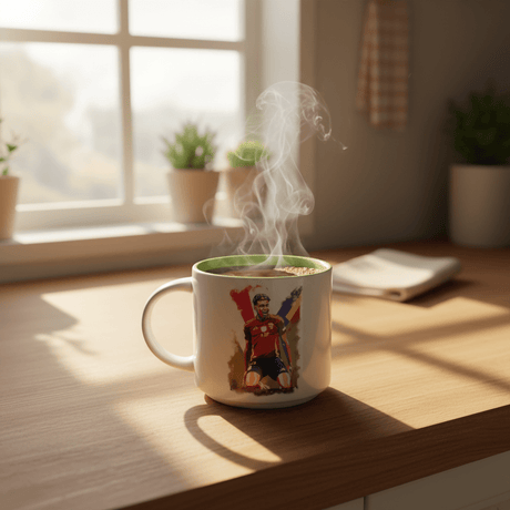 White Ceramic Mug 350ml — Spain Flag & Lamine Yamal Design - Al Kabayel Discount CentreWhite Ceramic Mug 350ml — Spain Flag & Lamine Yamal DesignMugsAKDCAl Kabayel Discount Centre