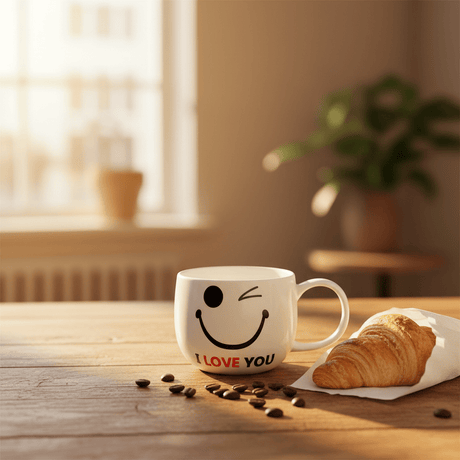 white ceramic mug I Love You Smiley Wink Ceramic Mug — 350ml | Perfect Gift Mug - Al Kabayel Discount Centrewhite ceramic mug I Love You Smiley Wink Ceramic Mug — 350ml | Perfect Gift MugMugsAKDCAl Kabayel Discount Centre