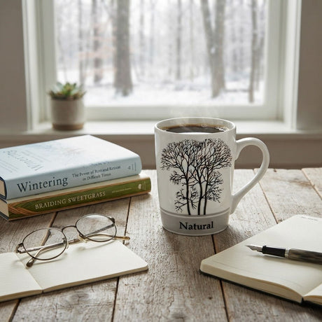 White Ceramic Mug With Black Tree Print – 400ml - Al Kabayel Discount CentreWhite Ceramic Mug With Black Tree Print – 400mlMugsAKDCAl Kabayel Discount Centre
