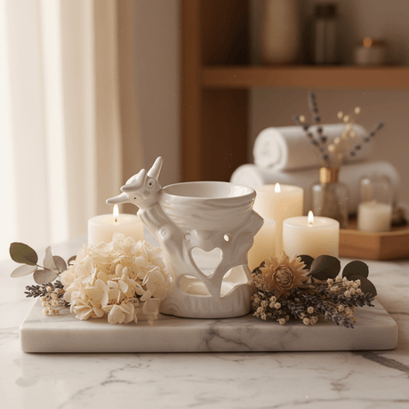 White Ceramic Oil Burner – Bird Figurine - 9×7 cm - Al Kabayel Discount CentreWhite Ceramic Oil Burner – Bird Figurine - 9×7 cmHome Décor AccentsAKDCAl Kabayel Discount Centre