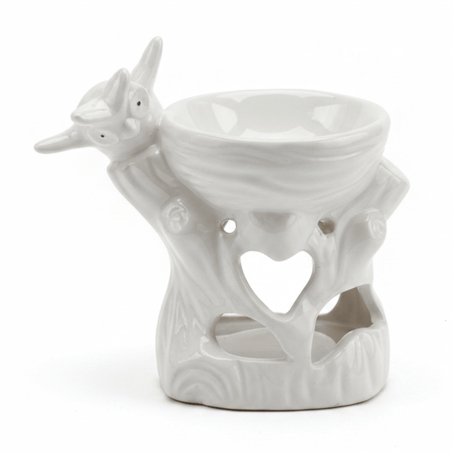White Ceramic Oil Burner – Bird Figurine - 9×7 cm - Al Kabayel Discount CentreWhite Ceramic Oil Burner – Bird Figurine - 9×7 cmHome Décor AccentsAKDCAl Kabayel Discount Centre