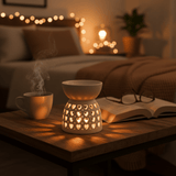 White Ceramic Oil Burner with Heart Cutout Design - 10×7 cm - Al Kabayel Discount CentreWhite Ceramic Oil Burner with Heart Cutout Design - 10×7 cmHome Décor AccentsAKDCAl Kabayel Discount Centre