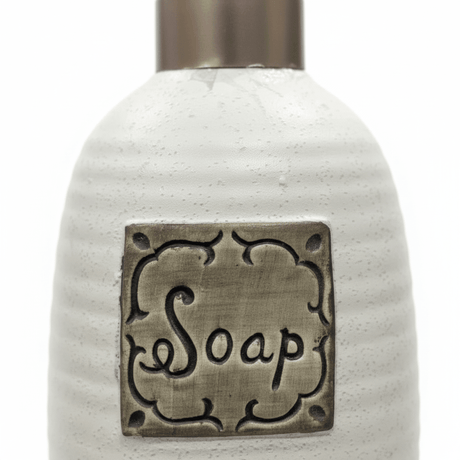 White Ceramic & Plastic Liquid Soap Dispenser – 400ml - Al Kabayel Discount CentreWhite Ceramic & Plastic Liquid Soap Dispenser – 400mlHolders & DispensersAKDCAl Kabayel Discount Centre