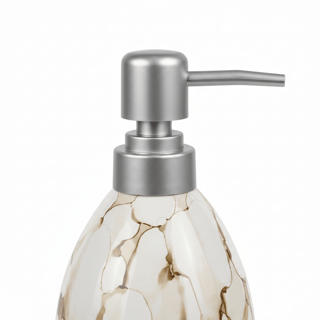 White Ceramic & Plastic Liquid Soap Dispenser – 400ml - Al Kabayel Discount CentreWhite Ceramic & Plastic Liquid Soap Dispenser – 400mlHolders & DispensersAKDCAl Kabayel Discount Centre
