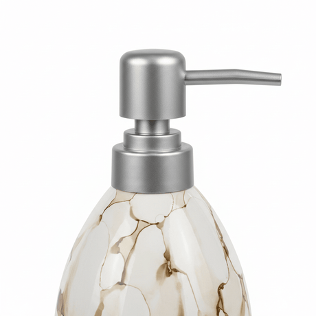 White Ceramic & Plastic Liquid Soap Dispenser – 400ml - Al Kabayel Discount CentreWhite Ceramic & Plastic Liquid Soap Dispenser – 400mlHolders & DispensersAKDCAl Kabayel Discount Centre