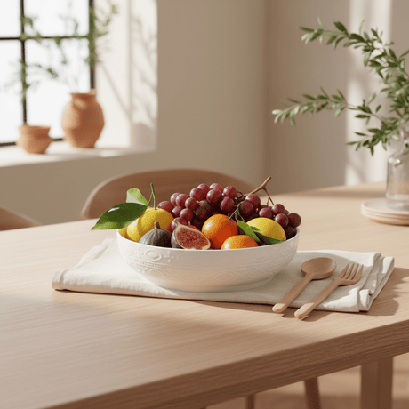 White Ceramic Serving Bowl - 22cm - Al Kabayel Discount CentreWhite Ceramic Serving Bowl - 22cmBowlsAKDCAl Kabayel Discount Centre