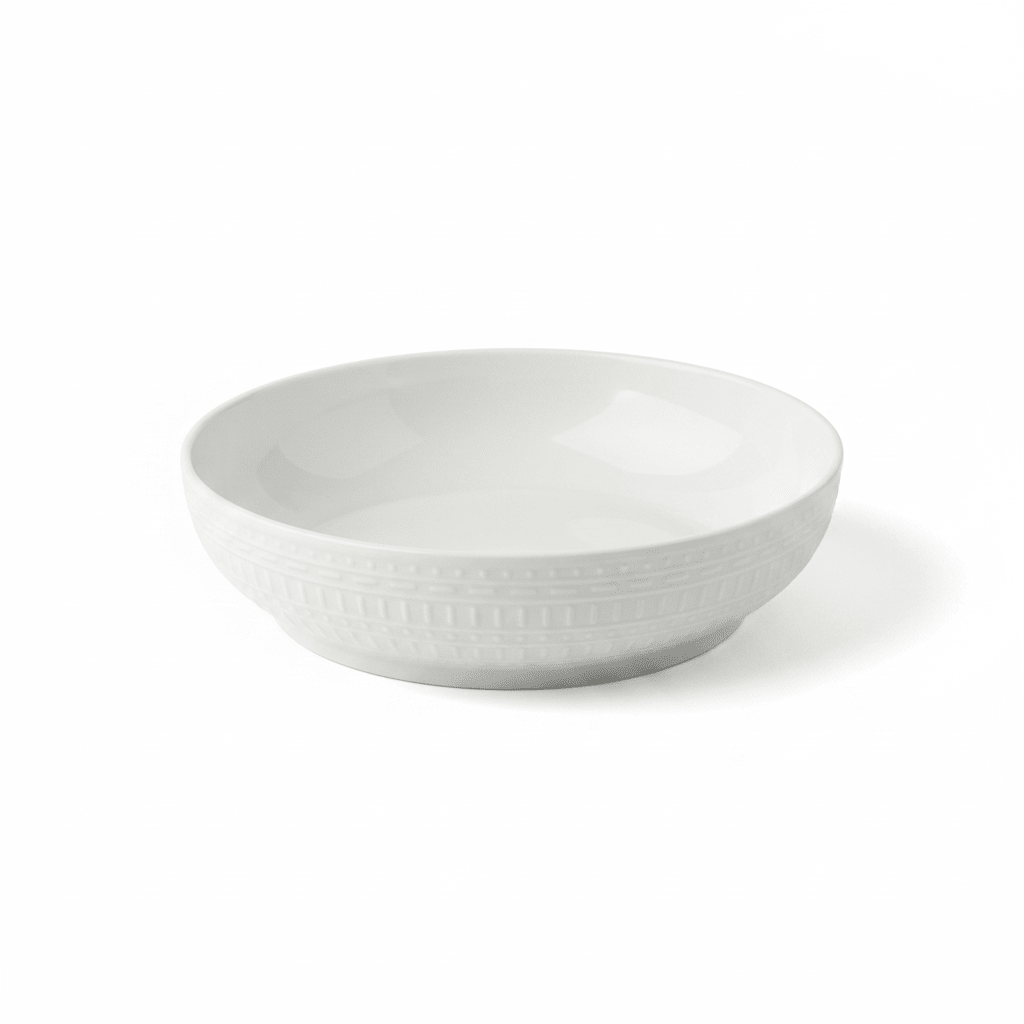 White Ceramic Serving Bowl - 22cm - Al Kabayel Discount CentreWhite Ceramic Serving Bowl - 22cmBowlsAKDCAl Kabayel Discount Centre