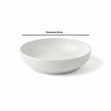White Ceramic Serving Bowl - 22cm - Al Kabayel Discount CentreWhite Ceramic Serving Bowl - 22cmBowlsAKDCAl Kabayel Discount Centre