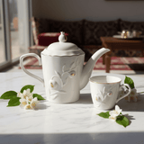White Ceramic Teapot with Sophisticated Gold Detailing and Lid – Elegant Tea Serving Pot (17 cm) - Al Kabayel Discount CentreWhite Ceramic Teapot with Sophisticated Gold Detailing and Lid – Elegant Tea Serving Pot (17 cm)Tea/Coffee PotsAKDCAl Kabayel Discount Centre