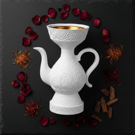 White Chalk Arabic Incense Burner – Dallah Mabkhara | 18cm - Al Kabayel Discount CentreWhite Chalk Arabic Incense Burner – Dallah Mabkhara | 18cmIncense BurnerAKDCAl Kabayel Discount Centre