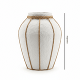 White Chalk Flower Vase with Jute Rope Detail - 30cm - Al Kabayel Discount CentreWhite Chalk Flower Vase with Jute Rope Detail - 30cmFlower VaseAKDCAl Kabayel Discount Centre