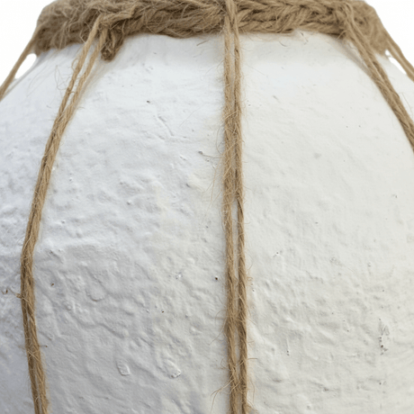 White Chalk Flower Vase with Jute Rope Detail - 30cm - Al Kabayel Discount CentreWhite Chalk Flower Vase with Jute Rope Detail - 30cmFlower VaseAKDCAl Kabayel Discount Centre