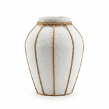 White Chalk Flower Vase with Jute Rope Detail - 30cm - Al Kabayel Discount CentreWhite Chalk Flower Vase with Jute Rope Detail - 30cmFlower VaseAKDCAl Kabayel Discount Centre