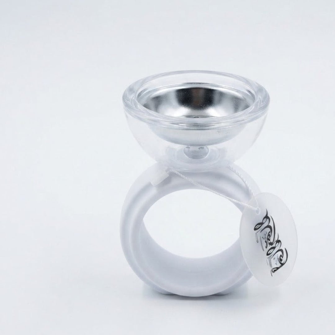 White Chalk & Glass Incense Burner With Ring Base – 12×7 cm - Al Kabayel Discount CentreWhite Chalk & Glass Incense Burner With Ring Base – 12×7 cmIncense BurnersAKDCAl Kabayel Discount Centre