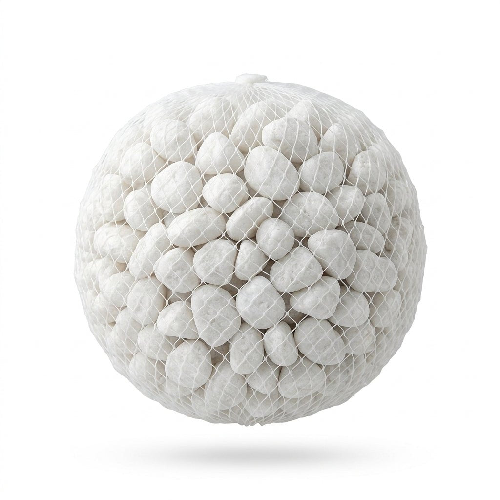 White Decorative Pebble Stones – 80g - Al Kabayel Discount CentreWhite Decorative Pebble Stones – 80gStonesAKDCAl Kabayel Discount Centre