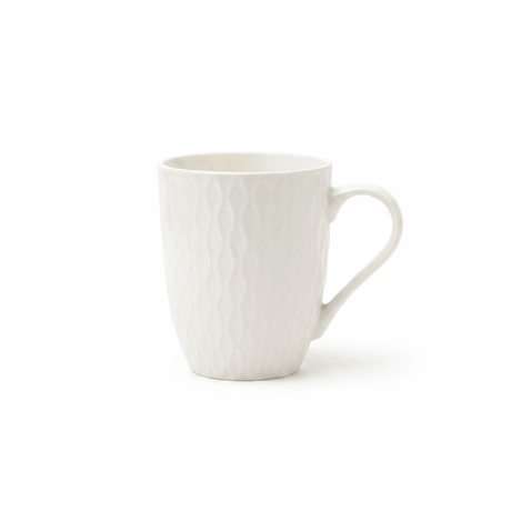 White Diamond Quilted Ceramic Mug – 300ml - Al Kabayel Discount CentreWhite Diamond Quilted Ceramic Mug – 300mlMugsAKDCAl Kabayel Discount Centre