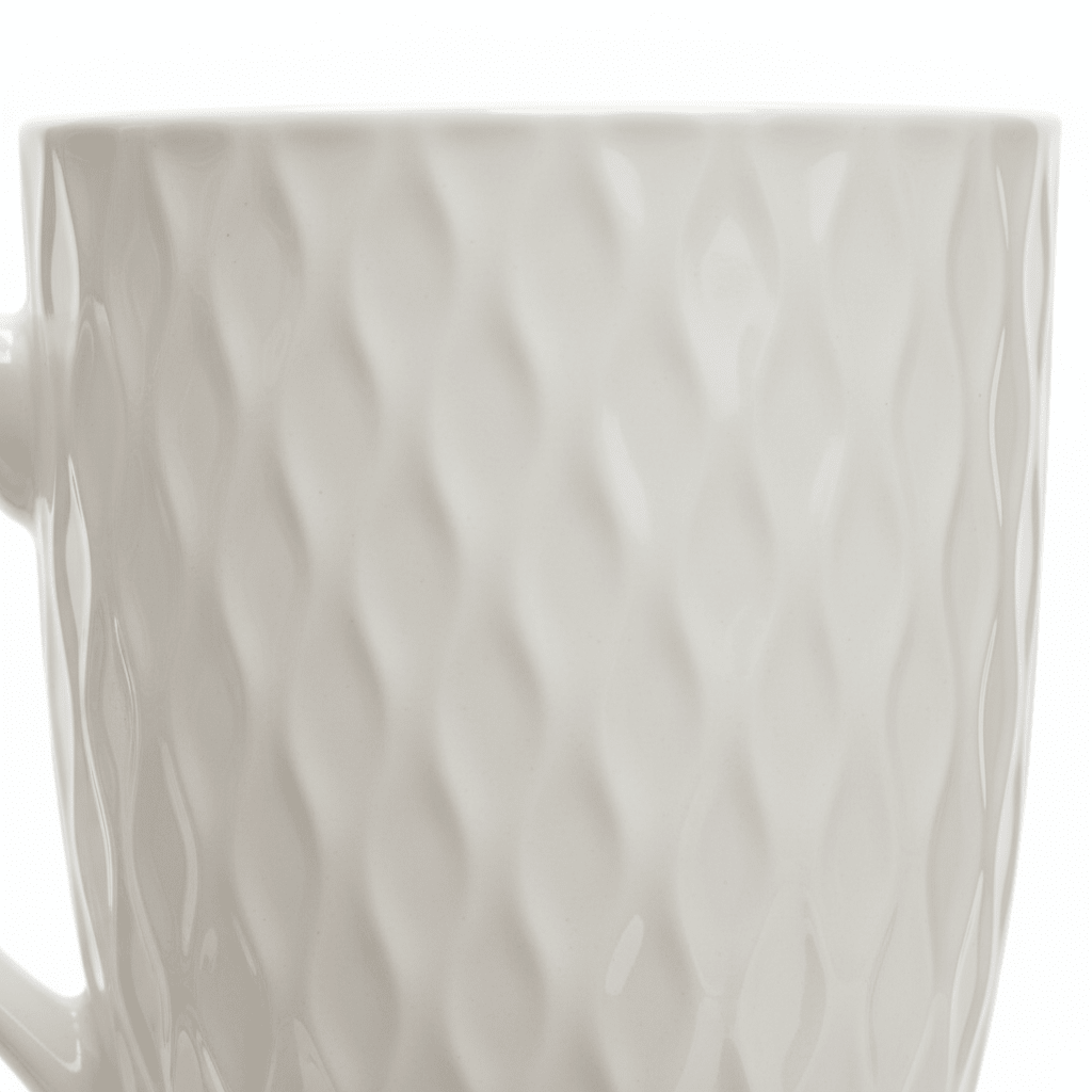 White Diamond Quilted Ceramic Mug – 300ml - Al Kabayel Discount CentreWhite Diamond Quilted Ceramic Mug – 300mlMugsAKDCAl Kabayel Discount Centre