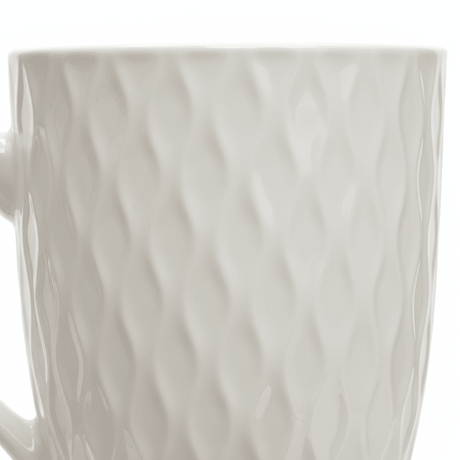 White Diamond Quilted Ceramic Mug – 300ml - Al Kabayel Discount CentreWhite Diamond Quilted Ceramic Mug – 300mlMugsAKDCAl Kabayel Discount Centre