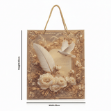 White Dove & Rose Design Baroque Paper Gift Bag - 30×25cm - Al Kabayel Discount CentreWhite Dove & Rose Design Baroque Paper Gift Bag - 30×25cmPacking & Wrapping SuppliesAKDCAl Kabayel Discount Centre