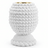 White Elegant Chalk Incense Burner | Handcrafted Bobble Texture | 12cm | Gold Rim - Al Kabayel Discount CentreWhite Elegant Chalk Incense Burner | Handcrafted Bobble Texture | 12cm | Gold RimIncense BurnerAKDCAl Kabayel Discount Centre