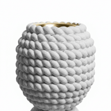 White Elegant Chalk Incense Burner | Handcrafted Bobble Texture | 12cm | Gold Rim - Al Kabayel Discount CentreWhite Elegant Chalk Incense Burner | Handcrafted Bobble Texture | 12cm | Gold RimIncense BurnerAKDCAl Kabayel Discount Centre