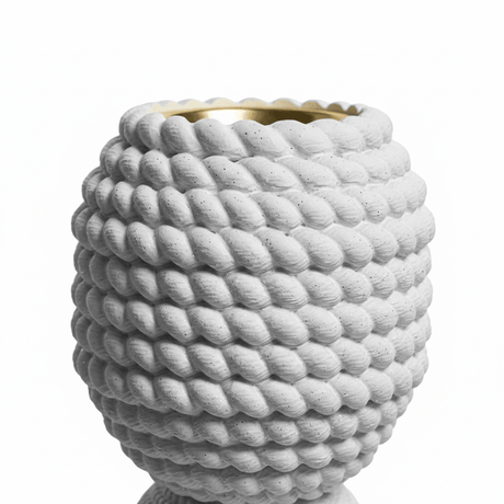 White Elegant Chalk Incense Burner | Handcrafted Bobble Texture | 12cm | Gold Rim - Al Kabayel Discount CentreWhite Elegant Chalk Incense Burner | Handcrafted Bobble Texture | 12cm | Gold RimIncense BurnerAKDCAl Kabayel Discount Centre