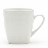 White Embossed Porcelain Mug 250ml | Diamond Quilted Texture | Premium Ceramic - Al Kabayel Discount CentreWhite Embossed Porcelain Mug 250ml | Diamond Quilted Texture | Premium CeramicMugsAKDCAl Kabayel Discount Centre