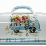 White Enamel Cheese Tray with Lid – Vintage Flower Truck Design - 18×12cm - Al Kabayel Discount CentreWhite Enamel Cheese Tray with Lid – Vintage Flower Truck Design - 18×12cmServing TraysAKDCAl Kabayel Discount Centre