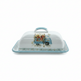 White Enamel Cheese Tray with Lid – Vintage Flower Truck Design - 18×12cm - Al Kabayel Discount CentreWhite Enamel Cheese Tray with Lid – Vintage Flower Truck Design - 18×12cmServing TraysAKDCAl Kabayel Discount Centre