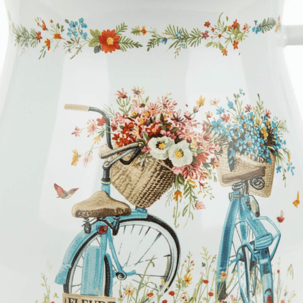 White Enamel Floral Jug – 19×11 cm - Al Kabayel Discount CentreWhite Enamel Floral Jug – 19×11 cmJugsAKDCAl Kabayel Discount Centre
