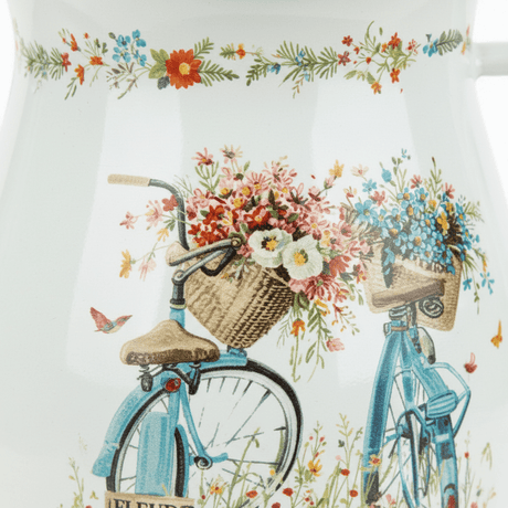 White Enamel Floral Jug – 19×11 cm - Al Kabayel Discount CentreWhite Enamel Floral Jug – 19×11 cmJugsAKDCAl Kabayel Discount Centre