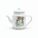 White Enamel Kettle with Floral Bicycle Print - 20 × 13 cm - Al Kabayel Discount CentreWhite Enamel Kettle with Floral Bicycle Print - 20 × 13 cmTea/Coffee PotsAKDCAl Kabayel Discount Centre