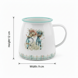 White Enamel Mug with Bicycle Print - 12×9 cm - Al Kabayel Discount CentreWhite Enamel Mug with Bicycle Print - 12×9 cmMugsAKDCAl Kabayel Discount Centre
