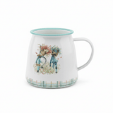 White Enamel Mug with Bicycle Print - 12×9 cm - Al Kabayel Discount CentreWhite Enamel Mug with Bicycle Print - 12×9 cmMugsAKDCAl Kabayel Discount Centre