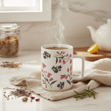 White Floral Botanical Ceramic Mug - 350ml - Al Kabayel Discount CentreWhite Floral Botanical Ceramic Mug - 350mlMugsAKDCAl Kabayel Discount Centre