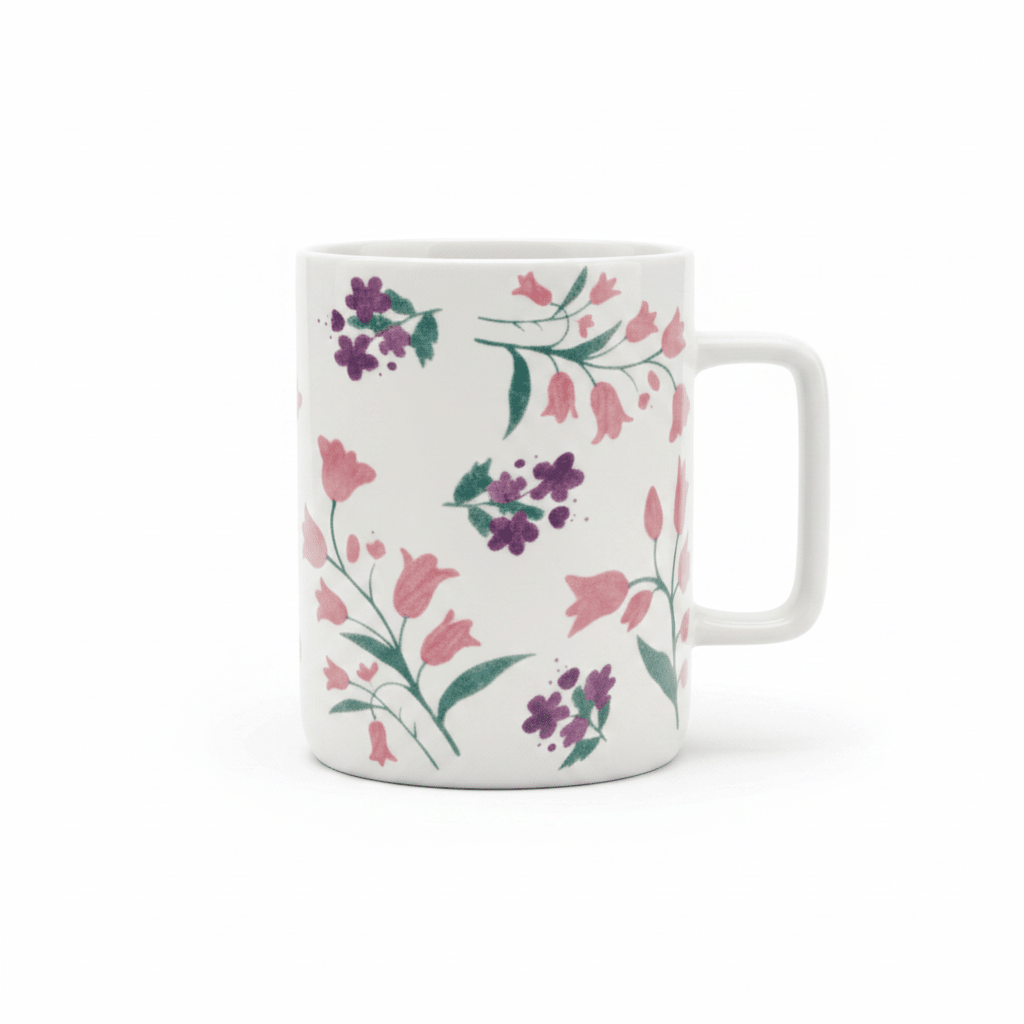White Floral Botanical Ceramic Mug - 350ml - Al Kabayel Discount CentreWhite Floral Botanical Ceramic Mug - 350mlMugsAKDCAl Kabayel Discount Centre