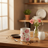White Floral Poppy Ceramic Mug - 350ml - Al Kabayel Discount CentreWhite Floral Poppy Ceramic Mug - 350mlMugsAKDCAl Kabayel Discount Centre