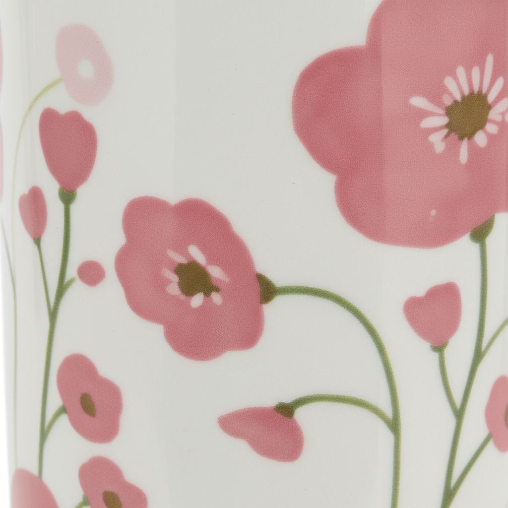 White Floral Poppy Ceramic Mug - 350ml - Al Kabayel Discount CentreWhite Floral Poppy Ceramic Mug - 350mlMugsAKDCAl Kabayel Discount Centre