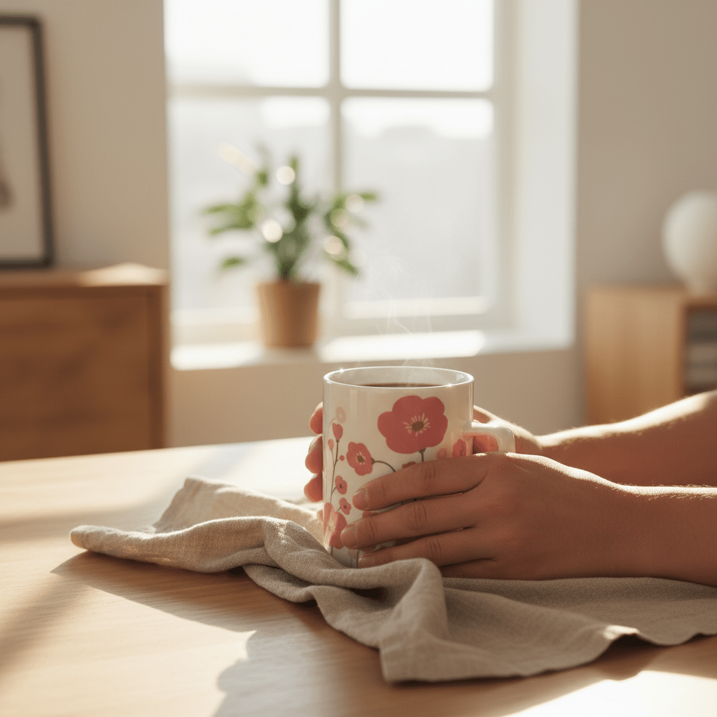 White Floral Poppy Ceramic Mug - 350ml - Al Kabayel Discount CentreWhite Floral Poppy Ceramic Mug - 350mlMugsAKDCAl Kabayel Discount Centre