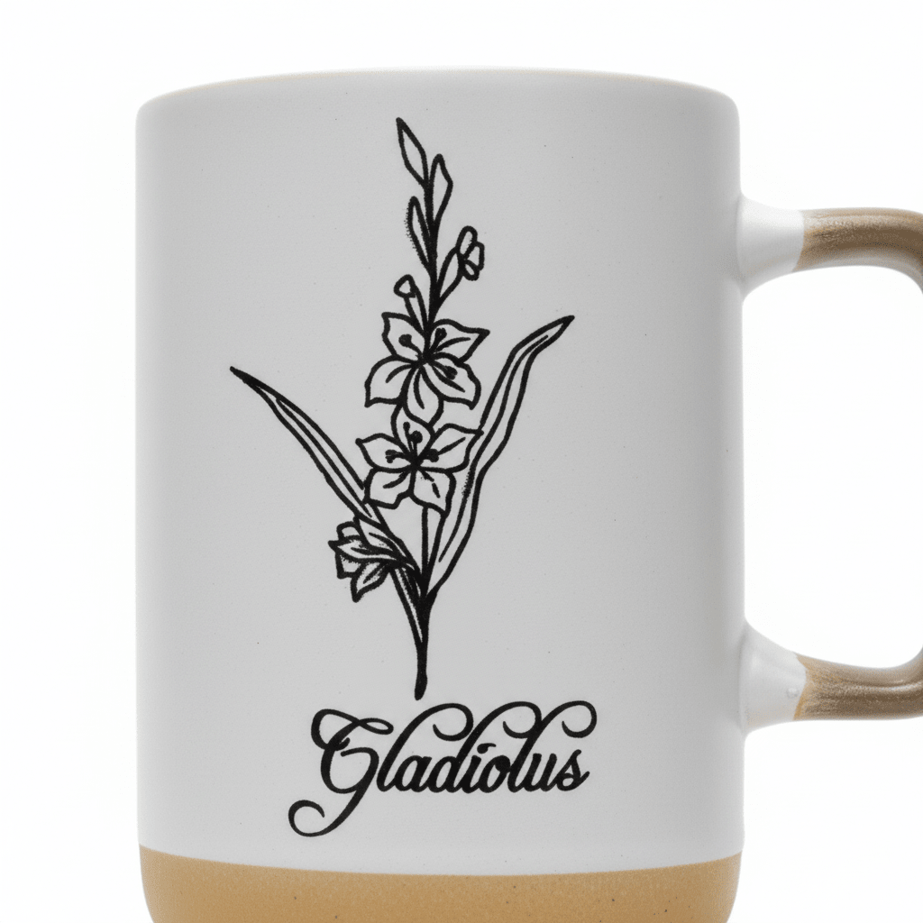 White Gladiolus Botanical Ceramic Mug - 350ml - Al Kabayel Discount CentreWhite Gladiolus Botanical Ceramic Mug - 350mlMugsAKDCAl Kabayel Discount Centre