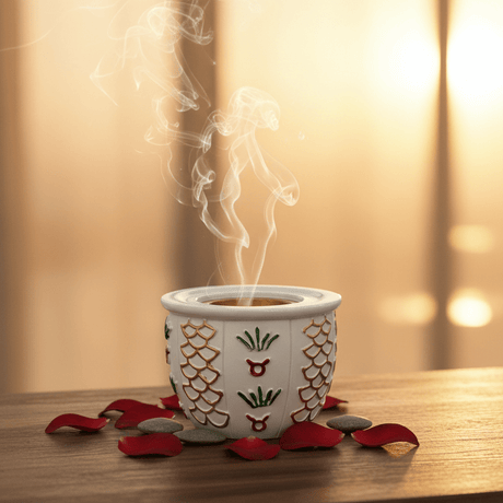 White & Gold Ceramic Incense Burner | Pineapple Motif | 9×12 cm - Al Kabayel Discount CentreWhite & Gold Ceramic Incense Burner | Pineapple Motif | 9×12 cmIncense burnerAKDCAl Kabayel Discount Centre