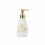 White & Gold Ceramic & Plastic Liquid Soap Dispenser – 400ml - Al Kabayel Discount CentreWhite & Gold Ceramic & Plastic Liquid Soap Dispenser – 400mlHolders & DispensersAKDCAl Kabayel Discount Centre