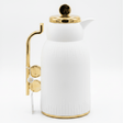 White & Gold Vacuum Flask — 1 Litre | Thermal Insulated Carafe - Al Kabayel Discount CentreWhite & Gold Vacuum Flask — 1 Litre | Thermal Insulated CarafeThermosAKDCAl Kabayel Discount Centre