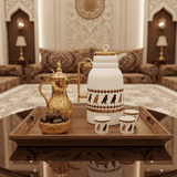 White & Gold Vacuum Flask with Heritage Bird Motif 1 Litre - Al Kabayel Discount CentreWhite & Gold Vacuum Flask with Heritage Bird Motif 1 LitreThermosAKDCAl Kabayel Discount Centre
