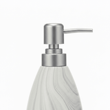 White & Grey Marble Swirl Ceramic & Plastic Liquid Soap Dispenser – 400ml - Al Kabayel Discount CentreWhite & Grey Marble Swirl Ceramic & Plastic Liquid Soap Dispenser – 400mlHolders & DispensersAKDCAl Kabayel Discount Centre
