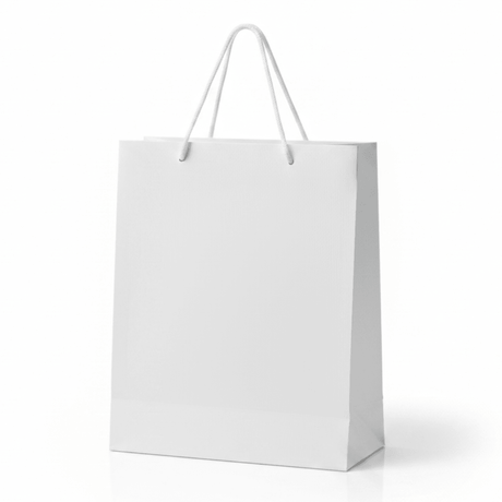 White Paper Gift Bag with Rope Handles | Elegant Luxury Packaging for Gifting | 32×25cm | - Al Kabayel Discount CentreWhite Paper Gift Bag with Rope Handles | Elegant Luxury Packaging for Gifting | 32×25cm |Packing & Wrapping SuppliesAKDCAl Kabayel Discount Centre