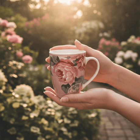 White & Pink Floral Ceramic Mug — 300ml - Al Kabayel Discount CentreWhite & Pink Floral Ceramic Mug — 300mlMugsAKDCAl Kabayel Discount Centre
