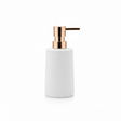 White Plastic Ribbed Soap Dispenser with Rose Gold Pump – 400ml - Al Kabayel Discount CentreWhite Plastic Ribbed Soap Dispenser with Rose Gold Pump – 400mlHolders & DispensersAKDCAl Kabayel Discount Centre