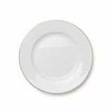 White Porcelain Dinner Plate with Gold Rim - 10 Inch - Al Kabayel Discount CentreWhite Porcelain Dinner Plate with Gold Rim - 10 InchPlatesAKDCAl Kabayel Discount Centre