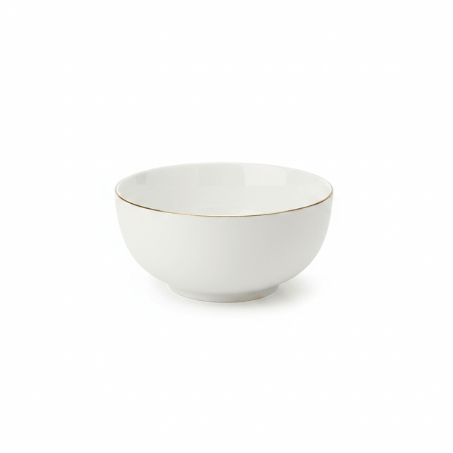 White Porcelain Soup Bowl with Gold Rim – 6 Inch - Al Kabayel Discount CentreWhite Porcelain Soup Bowl with Gold Rim – 6 InchBowlsAKDCAl Kabayel Discount Centre